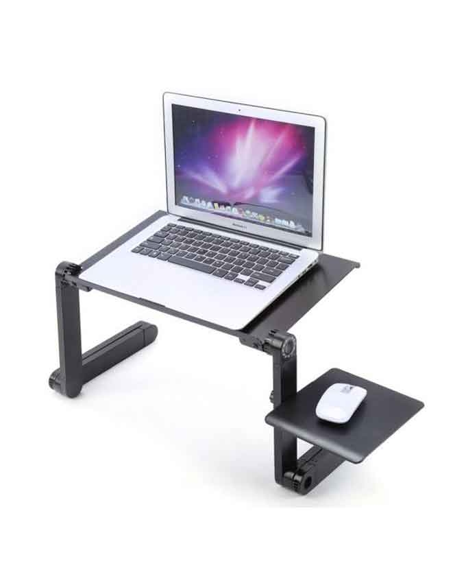 T8 Multi-Function Aluminium Laptop Cooling Table - Black - Image 4