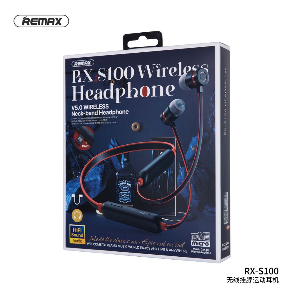 "REMAX Neck-Band Sports Wireless Earphone RX-S100