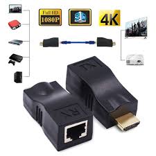 HDMI 2.0 4k*2k With HDCP 1080P HD 3D 30M HDMI Extender Over Single RJ45 Cat 6e Network Ethernet Adapter