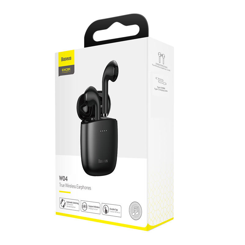 Baseus True Wireless Bluetooth Handsfree W04 Black