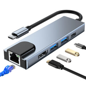5 In1 Multi-Port Type C To Usb C 4k Hdmi Adapter Usb Hub