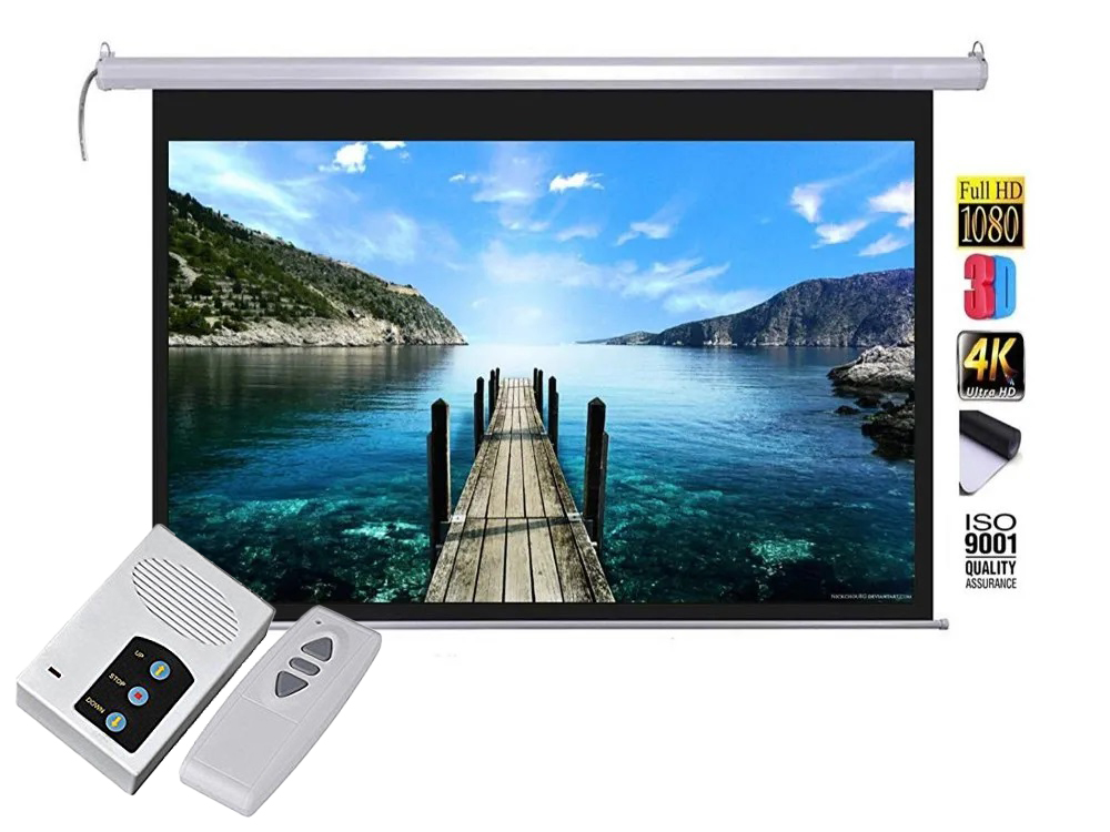 Projector Screen 120 Inch Electric Motorised 6x8 Feet 4:3mw Speed-X