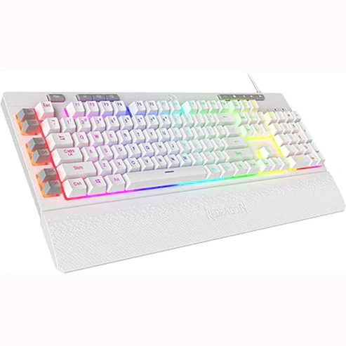 Redragon K512 White Shiva RGB Backlit With Multimedia Keys Keyboard - Image 4