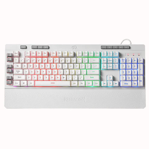 Redragon K512 White Shiva RGB Backlit With Multimedia Keys Keyboard